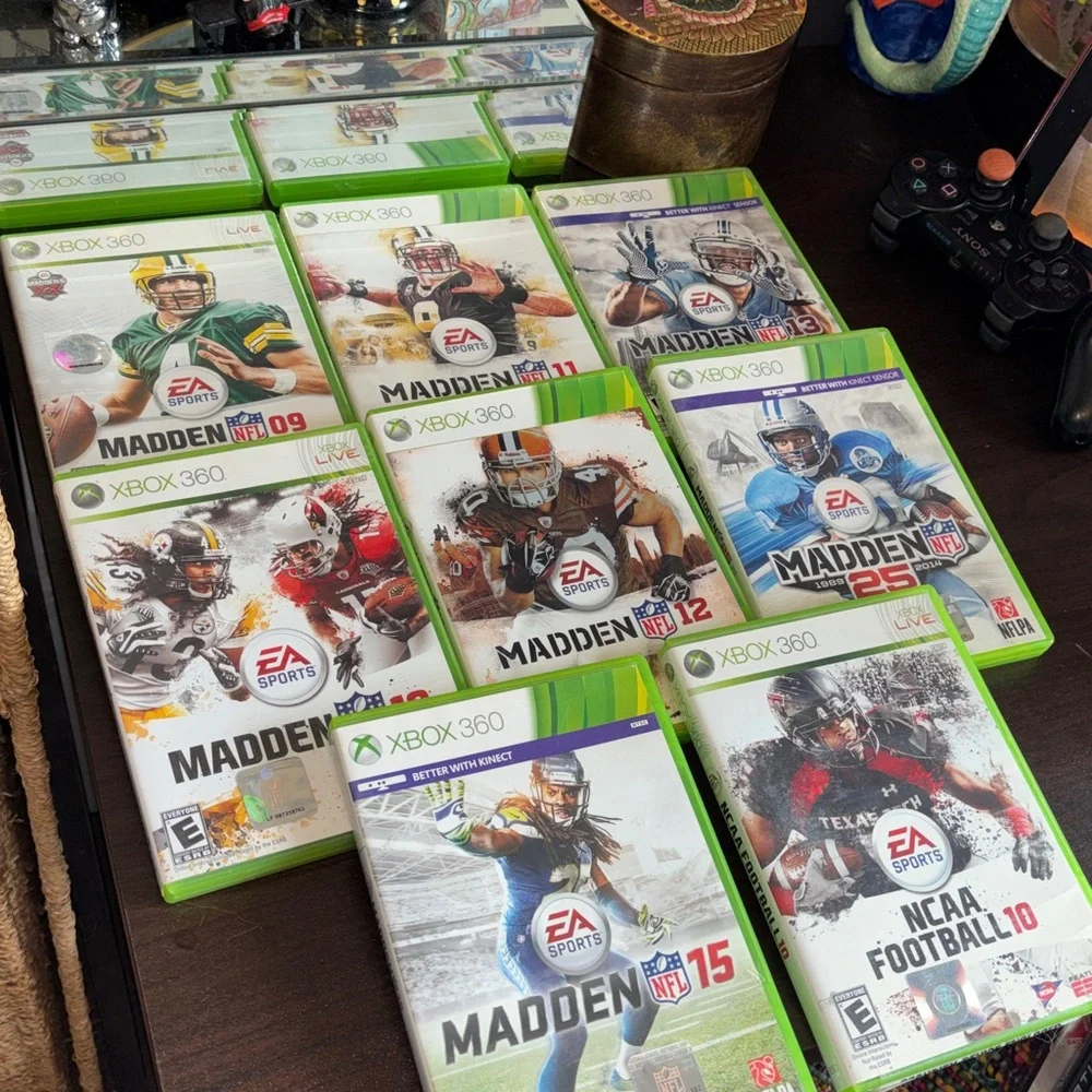 EUC MICROSOFT XBOX 360 MADDEN BUNDLE of 7 Games WITH NCAA 10.